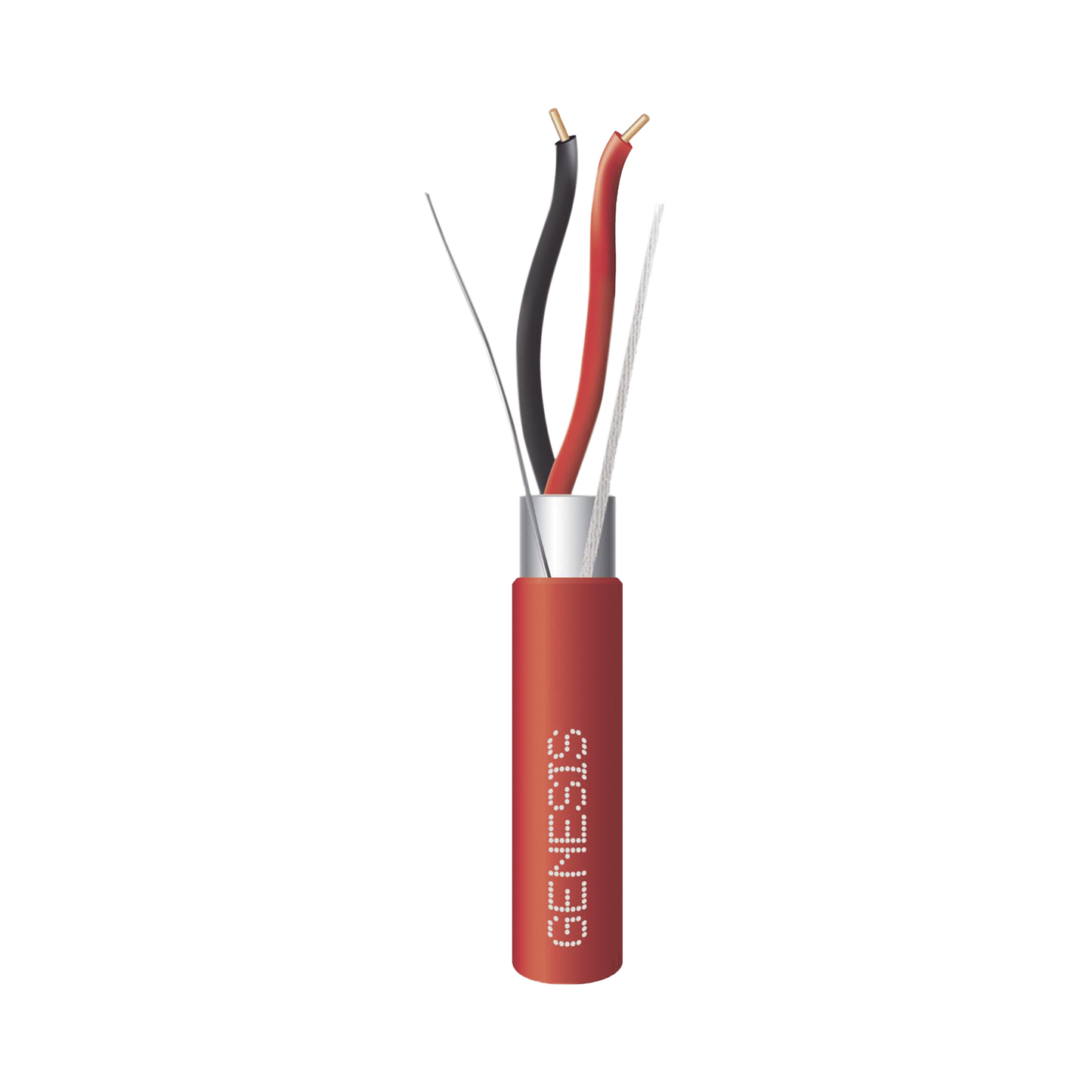 Bobina de 152 Metros de Alambre / 2 x 16 AWG / BLINDADO / Tipo FPLR / Color Rojo / Para Aplicaciones en Sistemas de Detección de Incendio y Sistemas de Evacuación