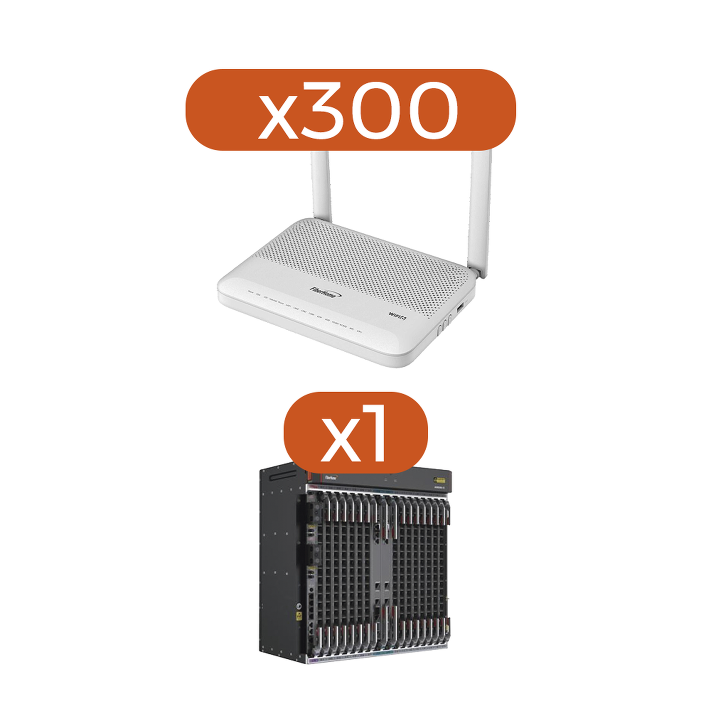 Kit 300 ONU´s HG6144F + 1 OLT AN6000-15