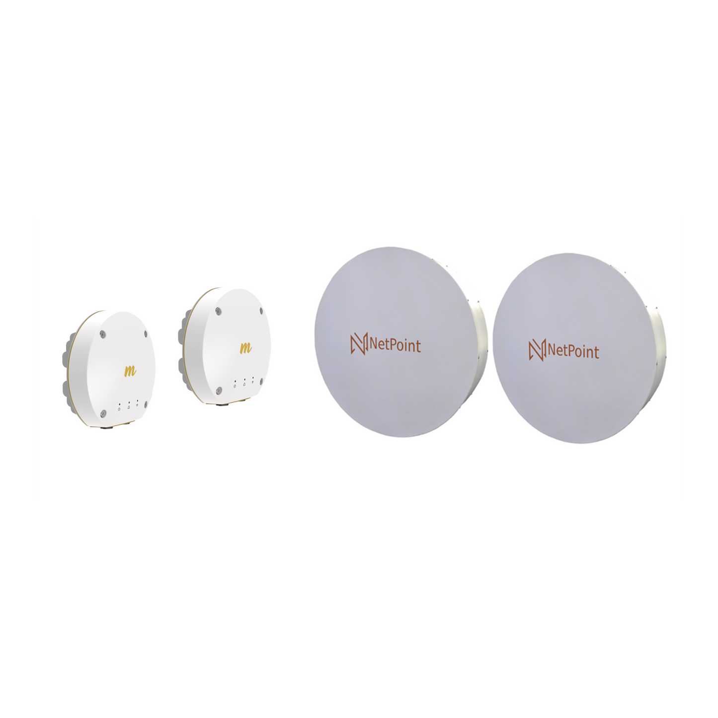 Kit de 2 radios B11 con 2 antenas NP11, En frecuencia de 11 GHz, incluye inyector POE, cable de alimentación distancia de hasta el momento 80 km, sin interferencia e inmune al ruido.