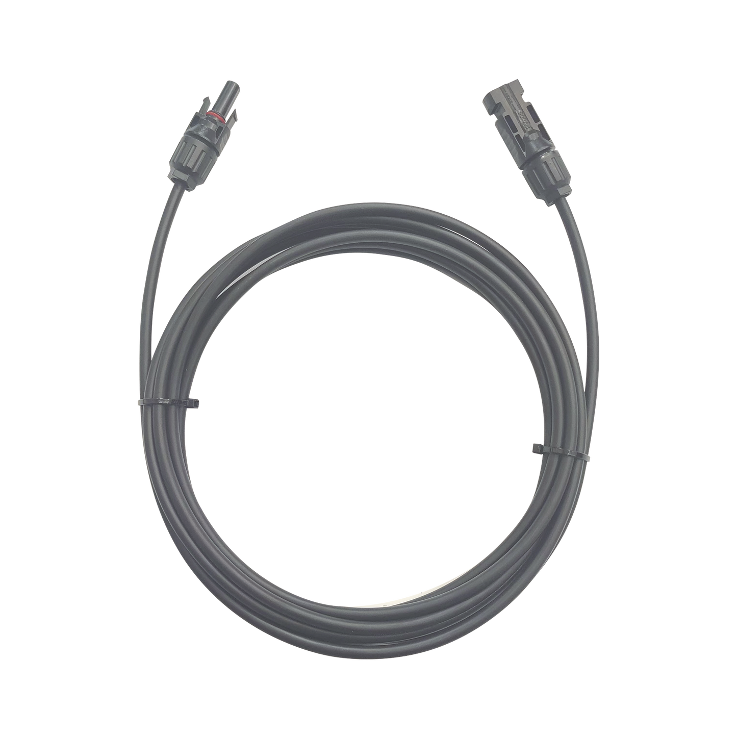 Cable Fotovoltaico / 1 metro / Color Negro / Calibre 10 AWG / Terminal MC4-Macho y Hembra en ambos extremos