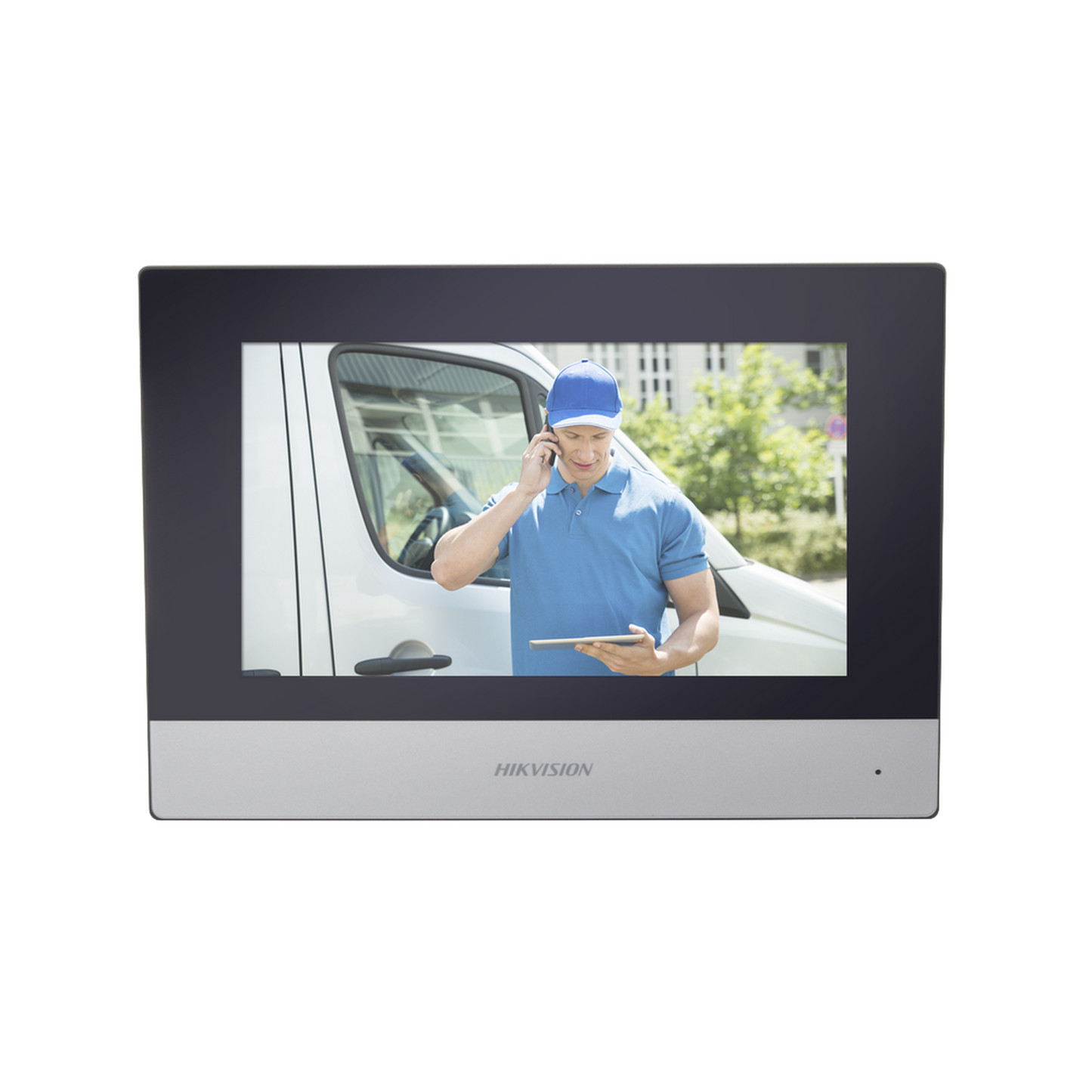 Monitor Hibrido IP WiFi Touch Screen 7" para Videoportero IP / Vídeo en Vivo / PoE Estándar / Apertura Remota / Llamada Entre Monitores / Audio de dos vías / Policarbonato