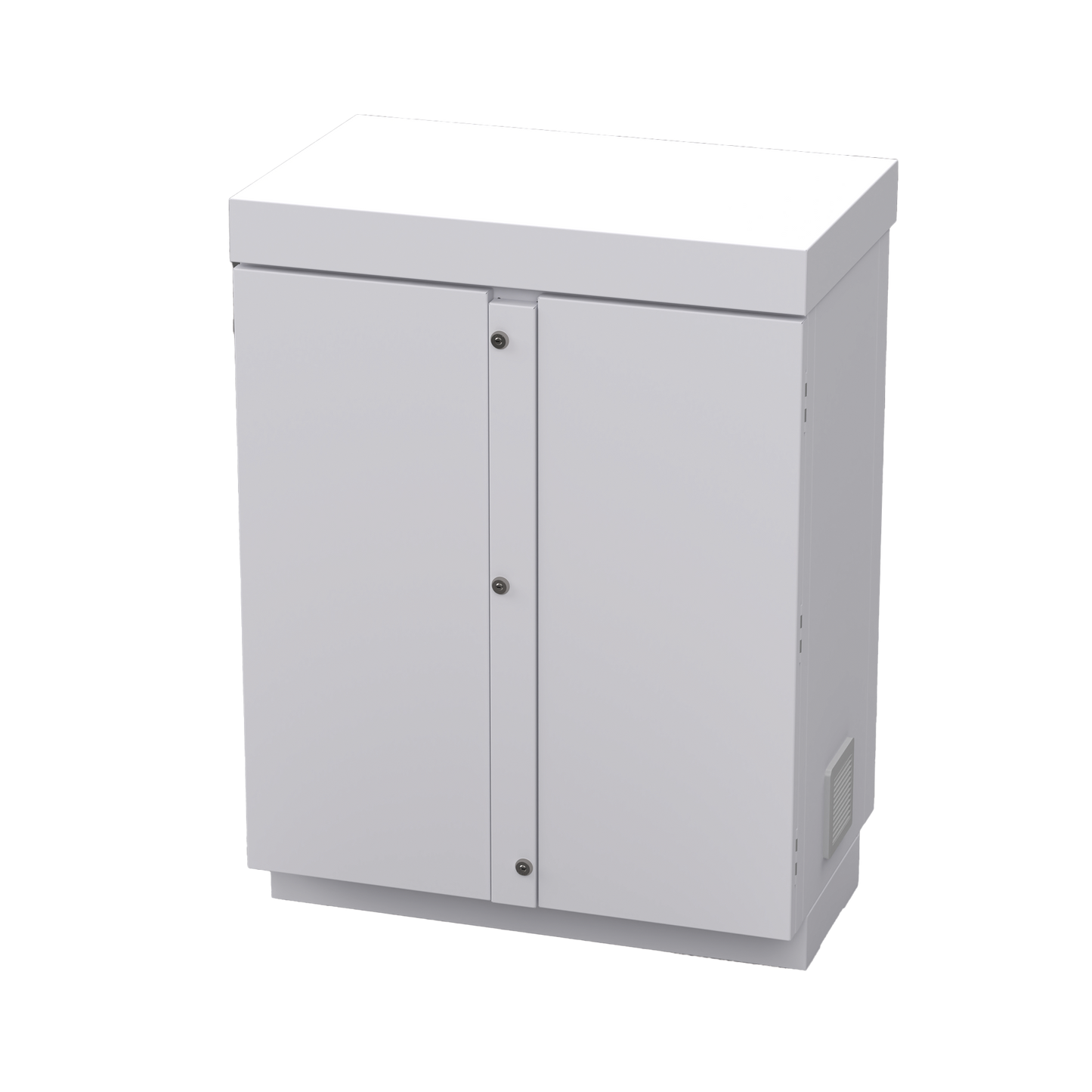 Gabinete de Lámina Galvanizada para Baterías (Hasta 12 Baterías PL110D12) y Equipo de Comunicación.