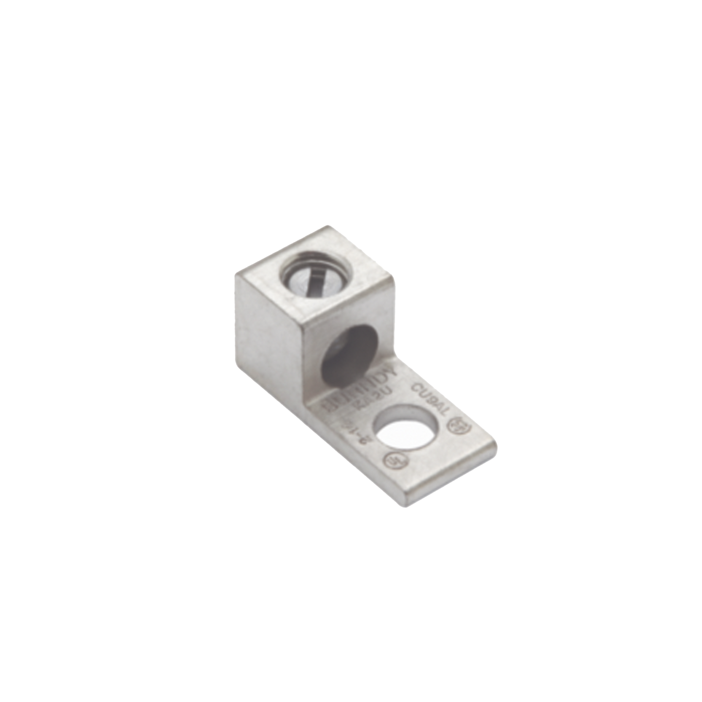 Terminal Universal de Aluminio Estañado/ 1 Orificio para Calibre 14- 2 AWG / Perno de 1/4" / Para Conductores de AL y CU.