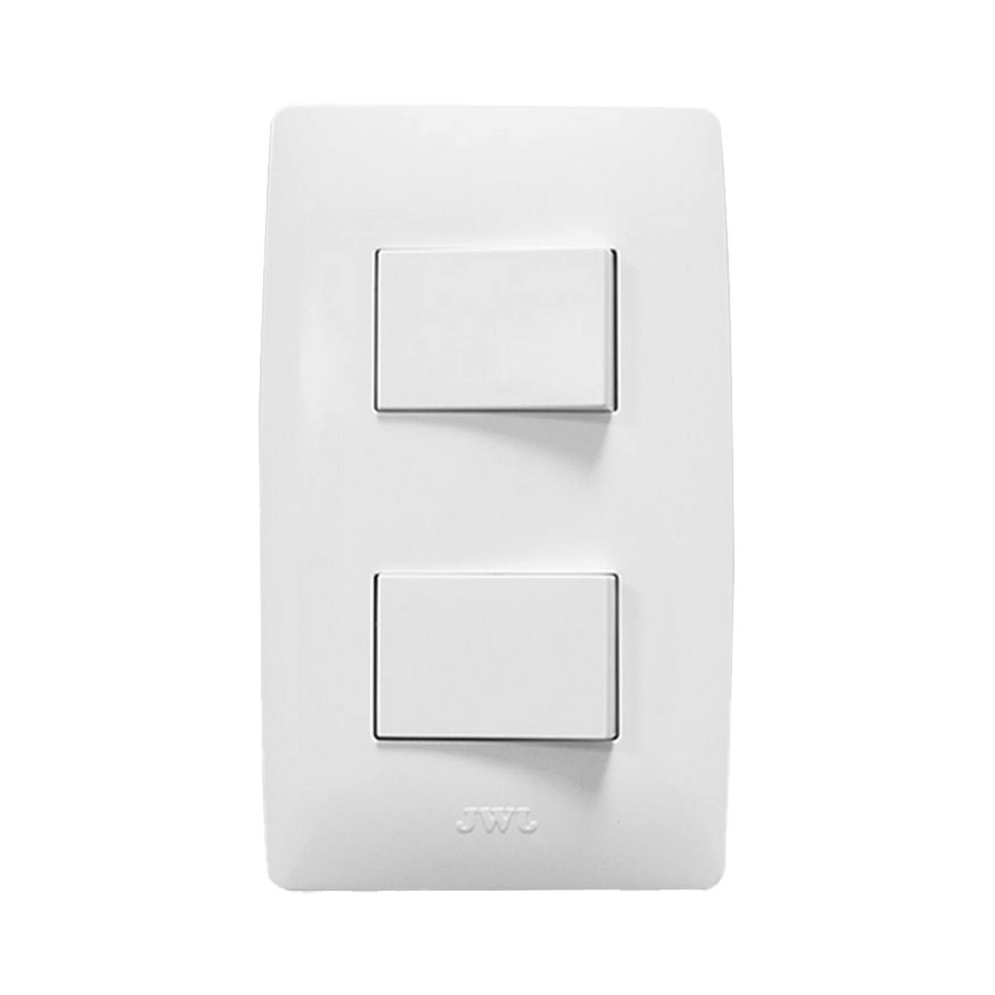 Placa con 2 Interruptores Escalera / 127 V~60 Hz 10 A/ 1 Modulo.