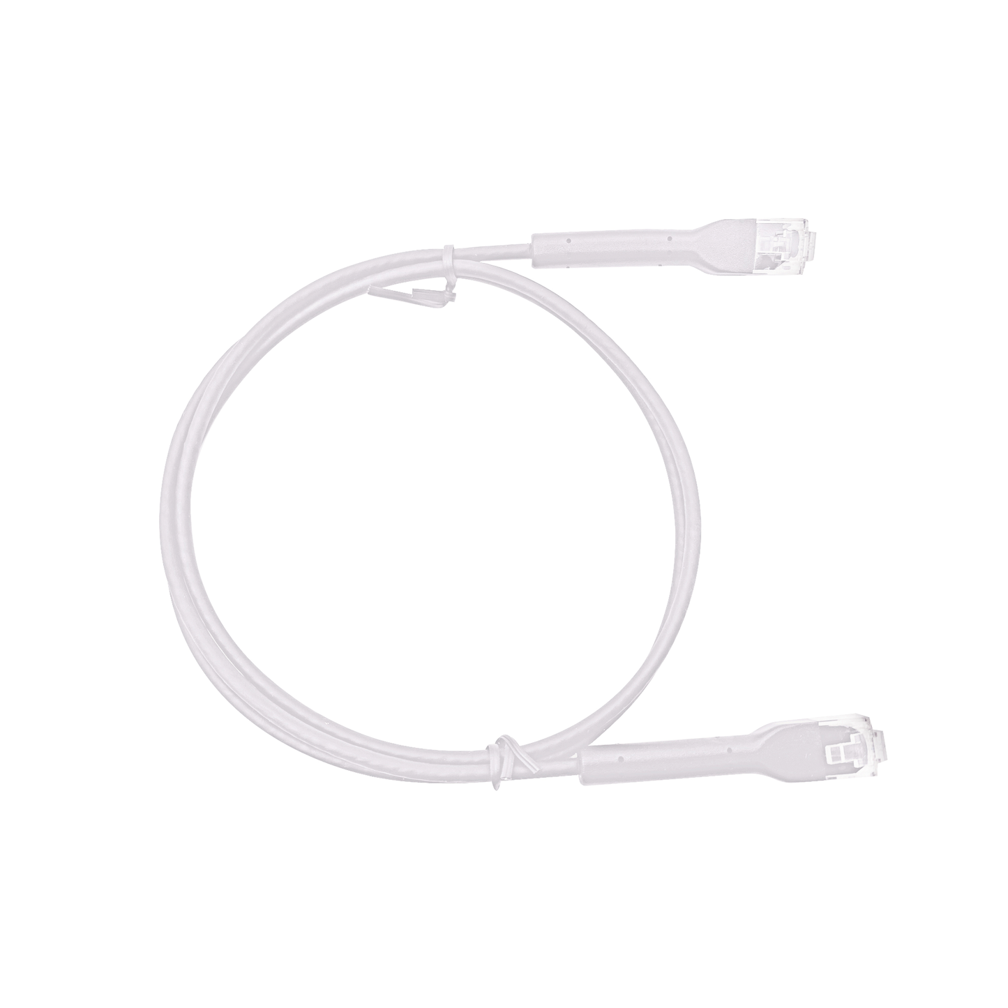 Cable de Parcheo Ultra Slim Con Bota Flexible UTP Cat6 - 0.30 cm Blanco Diámetro Reducido