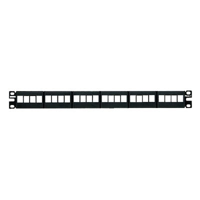 Panel de Parcheo Modular Keystone (Sin Conectores), de 24 Puertos, Espacio Para Identificación con Etiqueta Adhesiva, 1UR