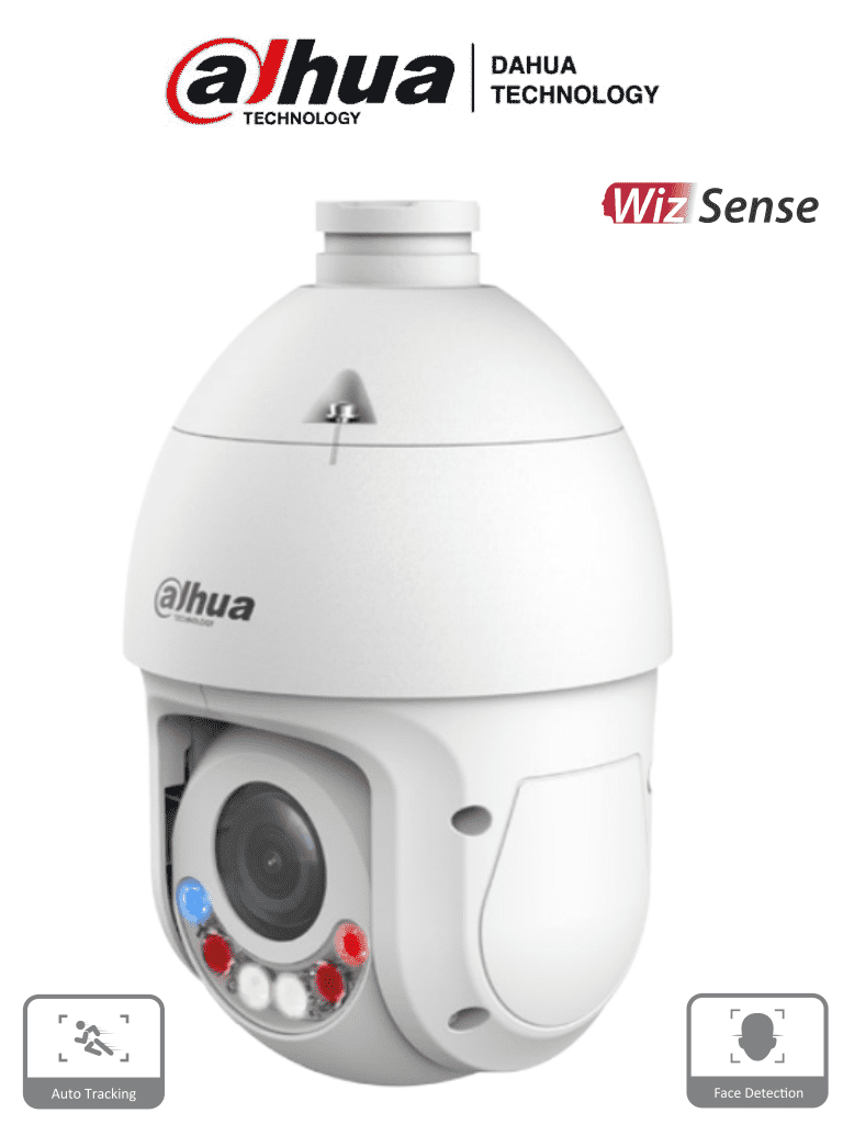 DAHUA SD4E425GB-HNR-A-PV1 - Cámara IP PTZ de 4 MP / WizSense/ TiOC/ FullColor + Iluminador Dual Inteligente /25x de Zoom Optico/ 100 Mts de IR y 50 Mts de Luz Visible/ Quick Pick/ AutoTracking/ SMD 4.0/ E&S de Alarma y Audio/ IP66/ PoE/ #LoNuevo #HL