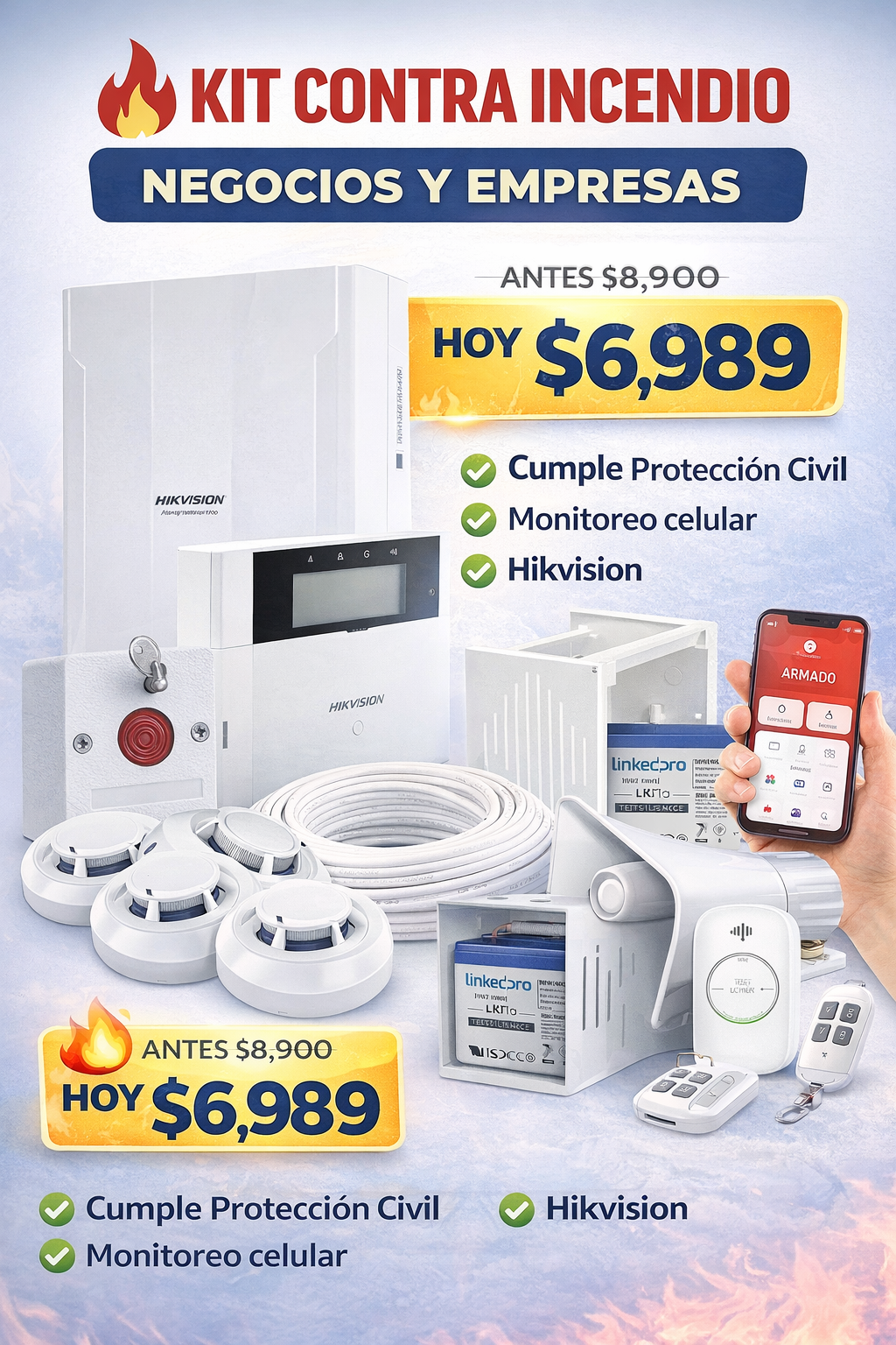🔥 Kit Profesional Contra Incendio para Negocios | Cumple Protección Civil