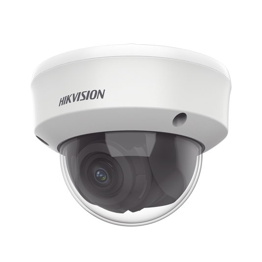 Domo TURBOHD 2 Megapixel (1080p) / Lente Varifical 2.7 a 13.5 mm / 40 mts IR EXIR / Exterior IP67 / IK10 / dWDR / Ultra Baja Iluminación / 12 Vcc