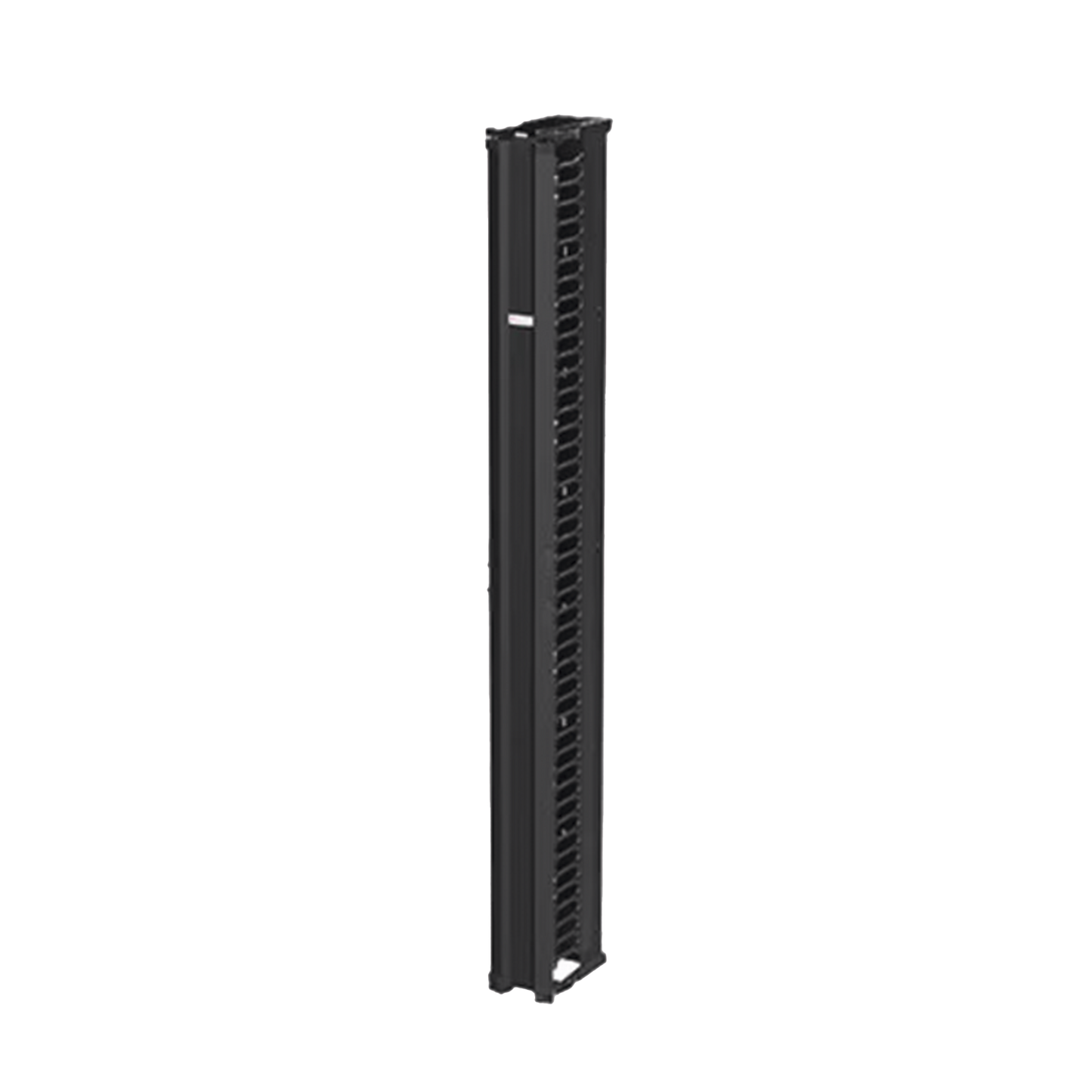 Organizador Vertical CableTek, Sencillo (Solo Frontal), Para Rack Abierto de 45 Unidades, 6 in de Ancho, Color Negro