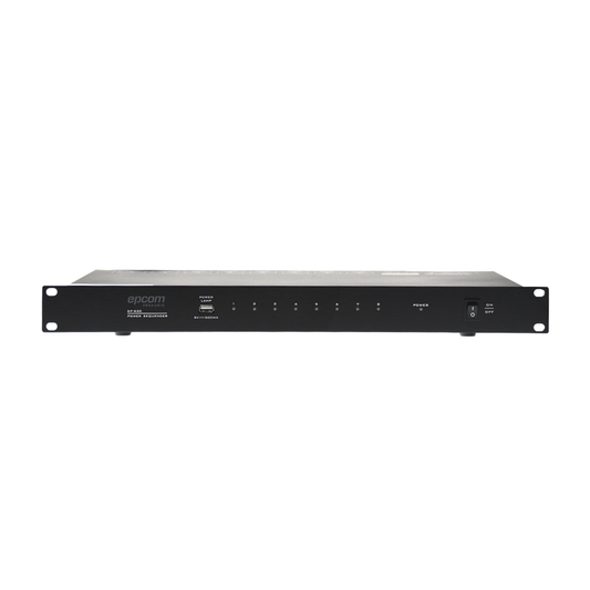Secuenciador de Potencia | 8 Salidas | Delay de activación de 1 segundo | Recomendado para rack de amplificación, Videowall, o equipos de alta potencia.