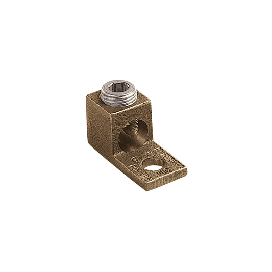 Terminal Tipo Lengüeta Recta de Cobre, Cal. 8 a 1/0 AWG,  Orificio para perno de 5/16" (7.9mm)