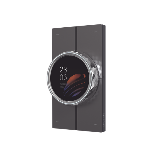 Hub controlador para dispositivos Zigbee Akubela, con una entrada de iluminación y botones para escenas. conexión Wifi, táctil y elegante.