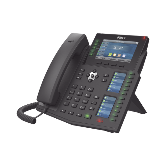 Teléfono IP Empresarial con Estándares Europeos, 20 lineas SIP con pantalla LCD a color, 60 teclas DSS/BLF, puertos Gigabit, IPv6, Opus , PoE/DC