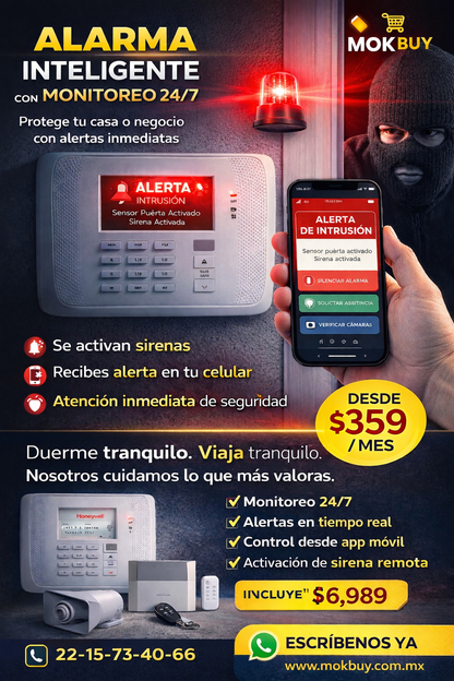 Kit de Alarma Casa o Negocio ya Instalada puebla